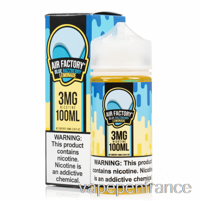 Limonade Bleue Aux Framboises - Air Factory - Stylo Vape 100 Ml 3 Mg